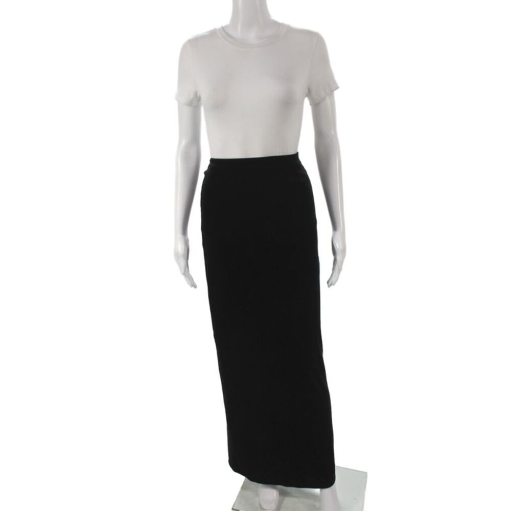 Commando Womens Maxi Skirt Black Polyester Long Pull On Size XS